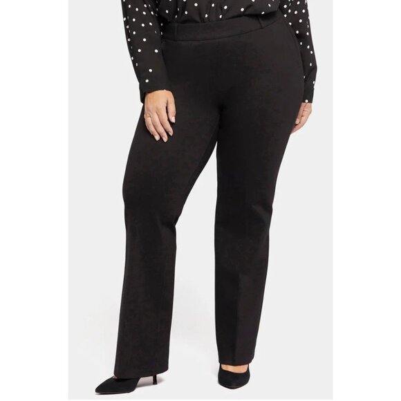 NYDJ Womens Plus Size 4X Pull On Flared Black Trouser‎ Pants NWT - Picture 1 of 13